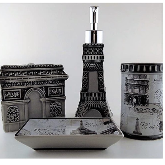 Paris Eiffel Tower Soap Lotion Dispenser Parisian French Country - Picture 6 of 6